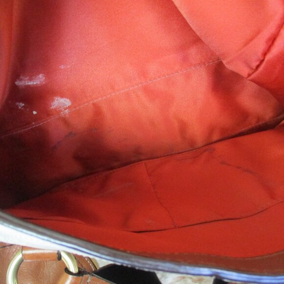 Coach Brown cream classic Leather Satchel purse - Picture 5 of 14